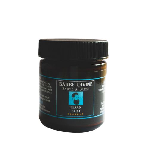 Pot de baume à barbe Brise des Îles - 50 ml, soin hydratant avec finition lustrée et parfum exotique.