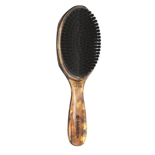 Brosse à Ondulations Végan avec poils végétaliens, poignée ergonomique et coussin doux amovible.