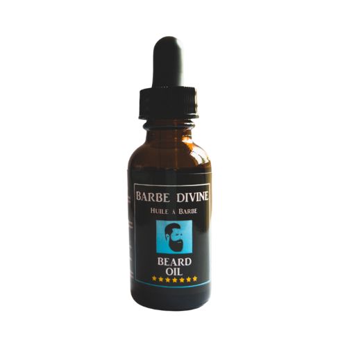 Flacon d'huile à barbe BRISE DES ÎLES - 30 ml, soin hydratant avec parfum tropical.