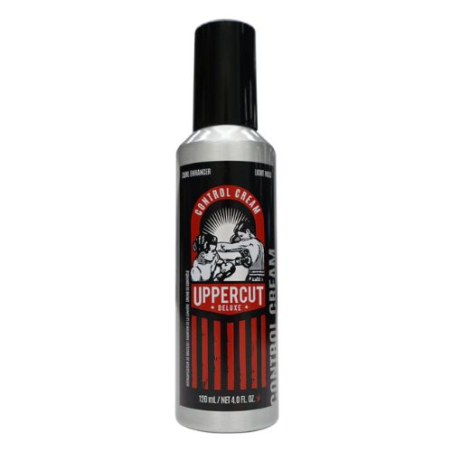 Crème coiffante Uppercut Deluxe Control Cream dans un pot noir – idéale pour boucles, volume et anti-frisottis, avec finition naturelle.