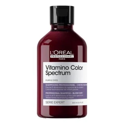 Shampooing violet neutralisant Vitamino Color Spectrum – élimine reflets chauds, brillance miroir et soin des cheveux colorés
